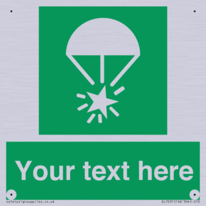 Custom sign safe condition Rocket parachute flare